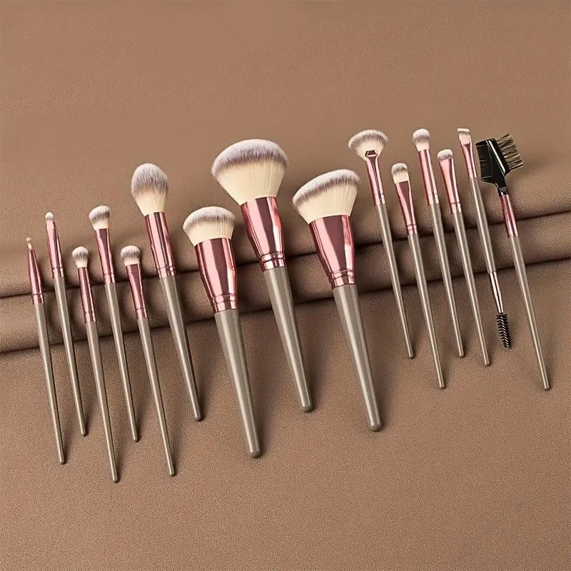 Professional 15-Piece Pro Brush Set for Flawless Makeup Artistry
